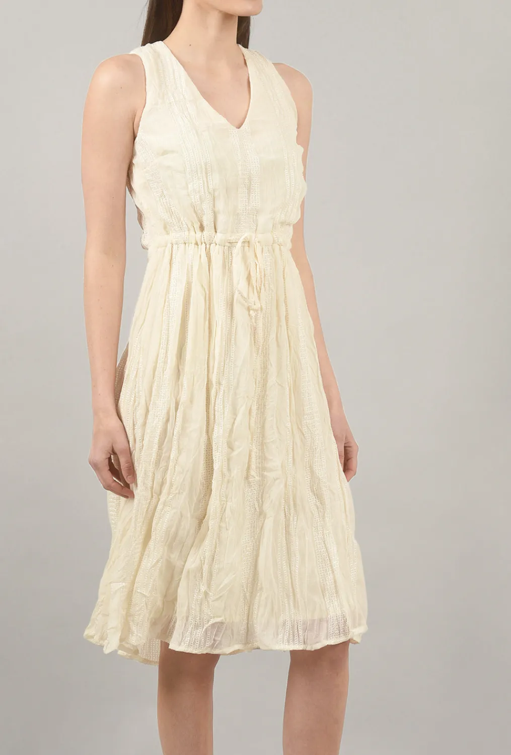 Cheap Evie Lou Overstitch Crinkle Sundress, Ivory