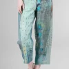 Cheap Evie Lou 3P Airy Print Pant, Sage/Blue