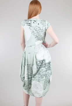 Outlet Evie Lou Pbn French Terry Shapely Dress, Sky Print