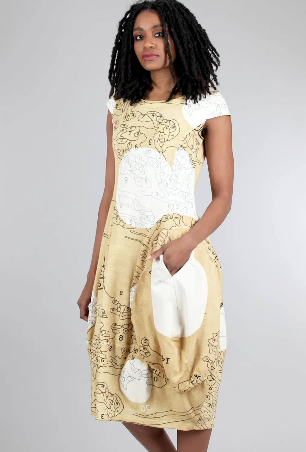Flash Sale Evie Lou Pbn Shapely French Terry Dress, Corn Print