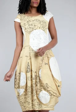 Flash Sale Evie Lou Pbn Shapely French Terry Dress, Corn Print