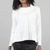 Fashion Evie Lou Pebble Cotton Ruched Cowl, Winter White