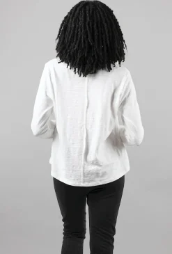 Fashion Evie Lou Pebble Cotton Ruched Cowl, Winter White