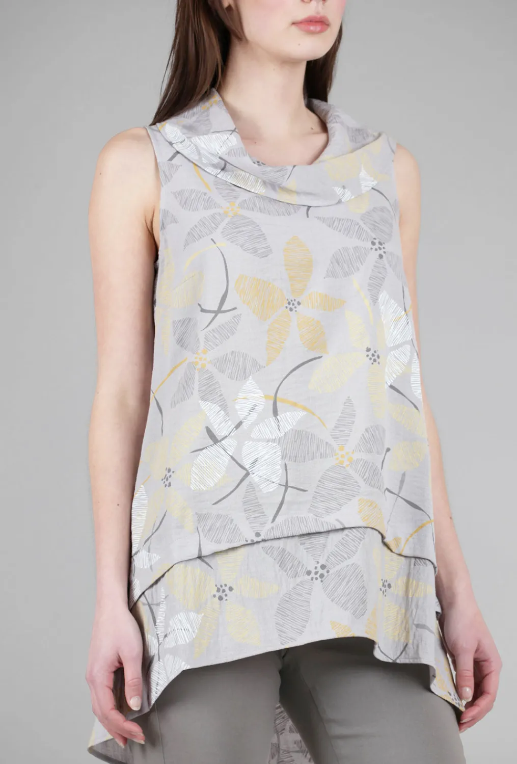 Shop Evie Lou Petal Sleeveless Tunic, Dove