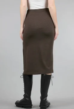 Shop Evie Lou Plush Midi Skirt, Brown