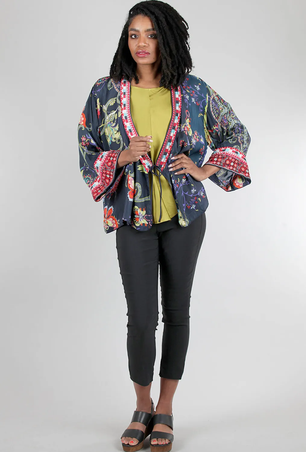 Outlet Evie Lou Pottery Lisa Kimono, Blue Multi