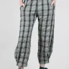 Shop Evie Lou Pucker Plaid Lantern Pant, Myrtle
