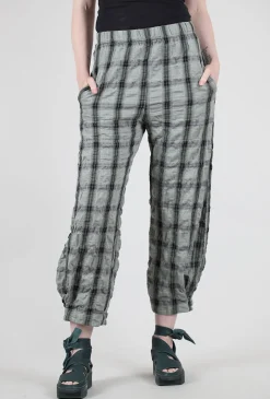 Shop Evie Lou Pucker Plaid Lantern Pant, Myrtle