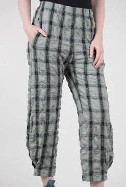 Shop Evie Lou Pucker Plaid Lantern Pant, Myrtle