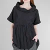 Best Sale Evie Lou Punched Gaia Tunic, Black Vertical
