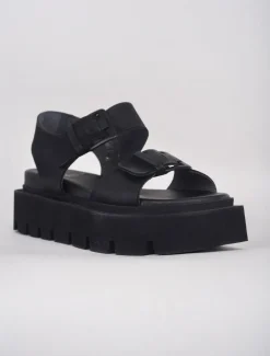 Fashion Evie Lou Quad Nero Sandal, Black