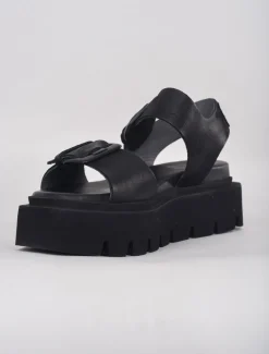 Fashion Evie Lou Quad Nero Sandal, Black