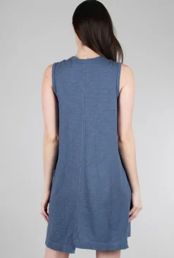 Shop Evie Lou Raw Ruffle Shift Dress, Indie Blue