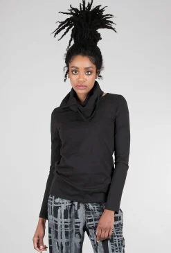 Best Evie Lou Removable-Collar Top, Black