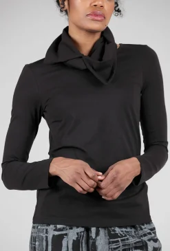 Best Evie Lou Removable-Collar Top, Black