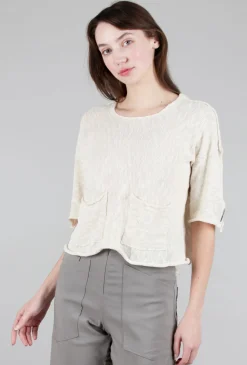 Store Evie Lou Reverse Pocket Sweater, Cream