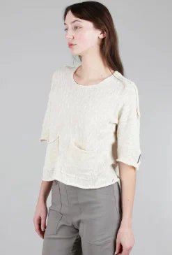 Store Evie Lou Reverse Pocket Sweater, Cream
