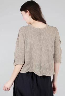 Sale Evie Lou Reverse Pocket Sweater, Taupe