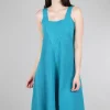 New Evie Lou Rib Inset Java Dres, Blue