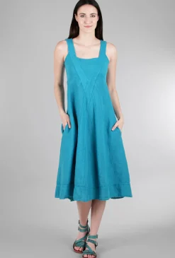 New Evie Lou Rib Inset Java Dres, Blue