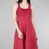 Best Sale Evie Lou Rib Inset Java Dress, Carmine