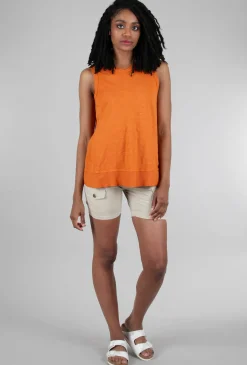 Online Evie Lou Rib Mix Trapeze Shell, Curry