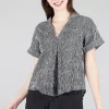 Fashion Evie Lou Ridge Stripe Mila Top, Black