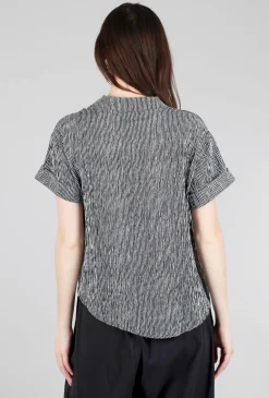Fashion Evie Lou Ridge Stripe Mila Top, Black