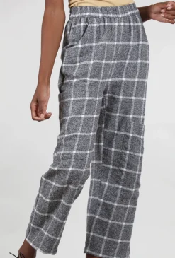 Best Sale Evie Lou Roseanne Flannel Pant, Gray Cambridge