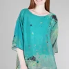Discount Evie Lou Round Neck Swing Top, Turquoise Multi