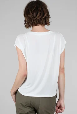 Online Evie Lou Ruched-Front Modal Top, Off-White