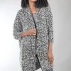 Best Sale Evie Lou Salt & Pepper Cardie, Black/White