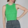 Cheap Evie Lou Sawyer Cropped Sweater Tank, Kelly Green