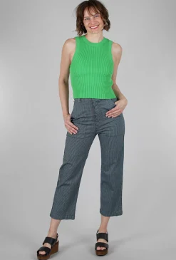 Cheap Evie Lou Sawyer Cropped Sweater Tank, Kelly Green