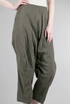 Clearance Evie Lou Seamed Baggy Pant, Olive