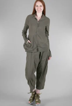 Clearance Evie Lou Seamed Baggy Pant, Olive