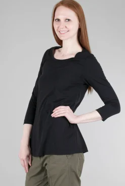 Shop Evie Lou Seamed Finishes Tee, Black