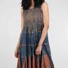 Clearance Evie Lou Sedona Dress, Blue/Rust
