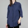 Cheap Evie Lou Seersucker Sentiment Top, Blue