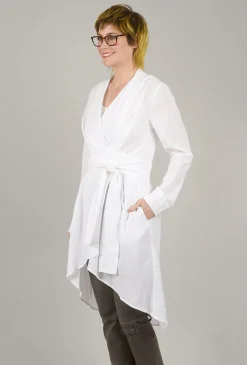 Shop Evie Lou Setya Wrap Blouse, White