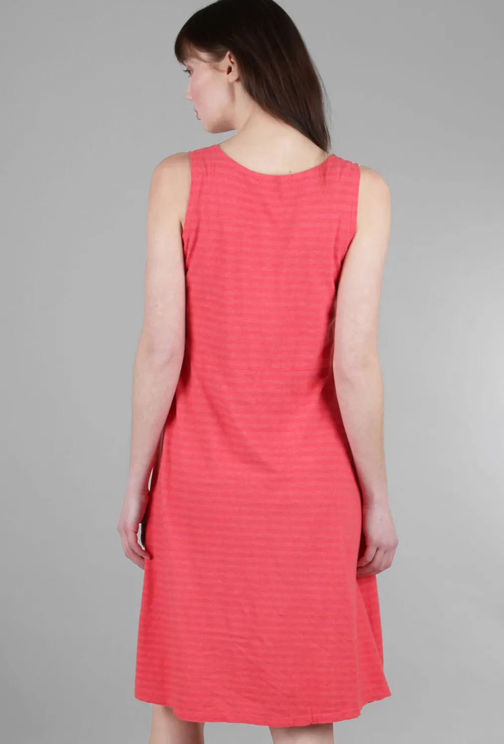 Clearance Evie Lou Shadow Stripe Patch Dress, Harbor Red