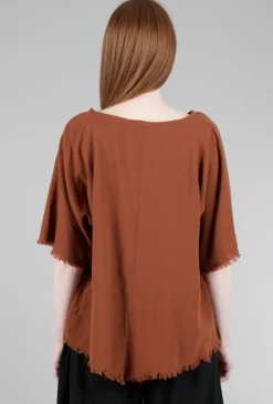Best Sale Evie Lou Shaggy Top, Cinnamon
