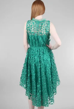Best Sale Evie Lou Shentel Petal Dress, Seaglass Green