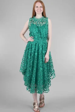 Best Sale Evie Lou Shentel Petal Dress, Seaglass Green