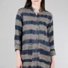 Fashion Evie Lou Shibori Stripe Jacket, Gray/Blue