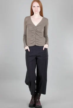 Flash Sale Evie Lou Shirred Cardie Tee, Truffle