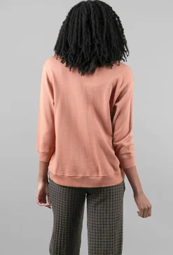 New Evie Lou Shrunken Cropped Sweatshirt, Whiskey