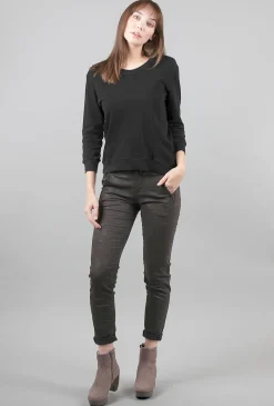Online Evie Lou Shrunken Cropped Sweatshirt, Black