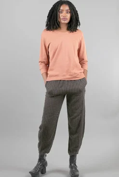 New Evie Lou Shrunken Cropped Sweatshirt, Whiskey