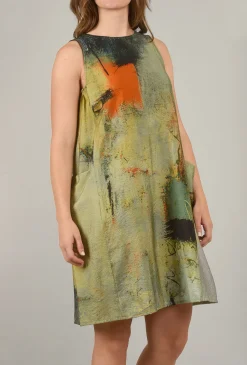 Best Sale Evie Lou Side Pocket Tank Dress, Ochre/Rust